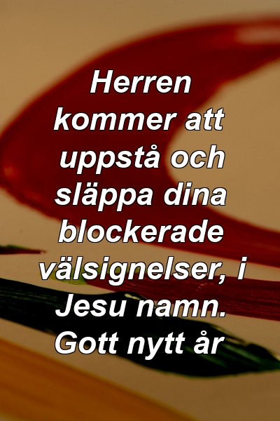 Herren kommer att uppstå och släppa dina blockerade välsignelser, i Jesu namn. Gott nytt år